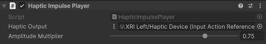 HapticImpulsePlayer component