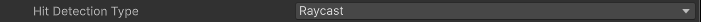 Ray cast hit detection properties