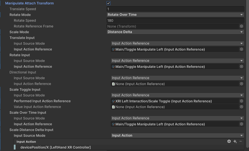 Attachment manipulation options
