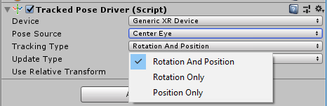 Tracked Pose Driver