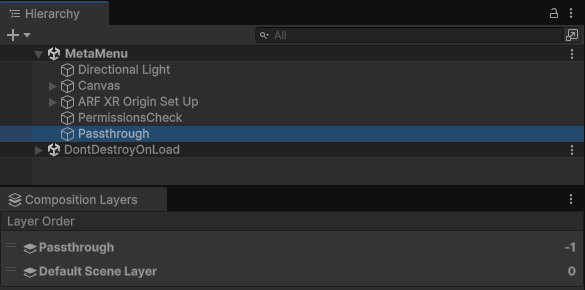 Passthrough GameObject