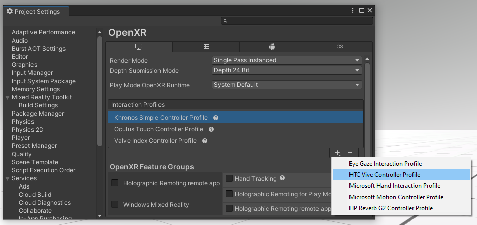 Choose Interaction Profile