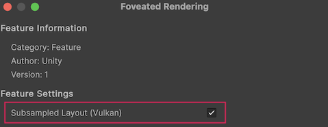 Subsampled Layout in Foveated Rendering OpenXR settings.