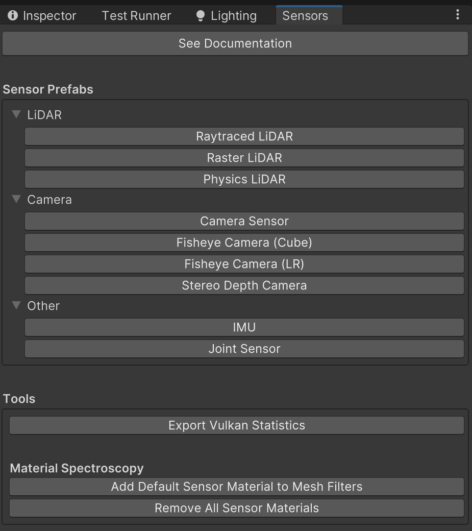 Creating a sensor with menu
