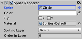 通过 Inspector 工具中的精灵渲染器 (Sprite Renderer) 组件替换精灵