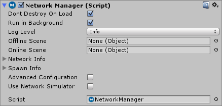 Inspector 窗口中显示的 Network Manager