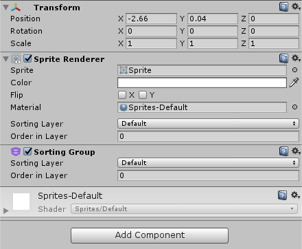 The Sorting Group component