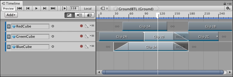 Select the clips to be split, position the playhead where you want the split to occur, and press S