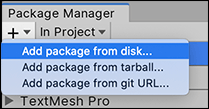 Add package from disk 按钮