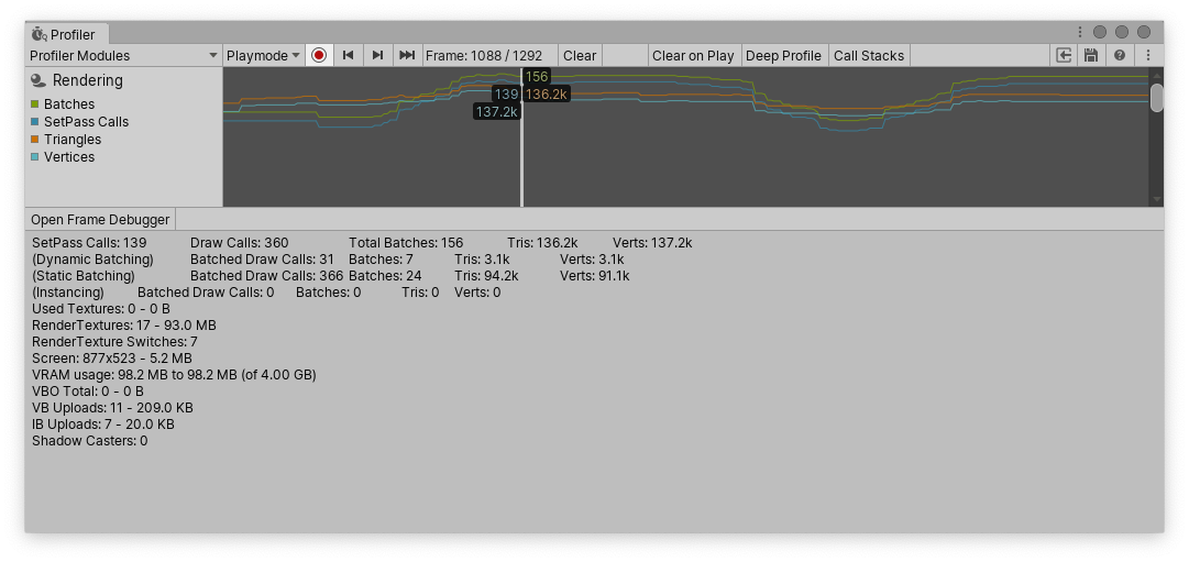 Rendering Profiler 模块