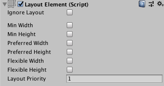 布局元素 Layout Element Unity 手册