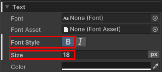 Change font settings