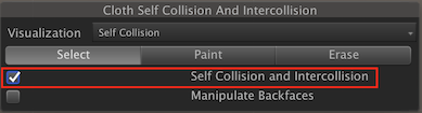 Self Collision and Intercollision 复选框