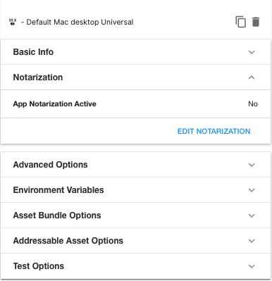 The section available on the Config page.