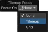 The Tilemap Focus overlay and dropdown.