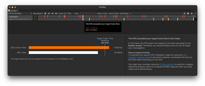 The Highlights Profiler module