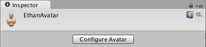 The inspector for an Avatar asset