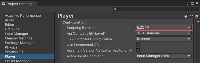 播放器 (Player) 设置的配置 (Configuration) 部分