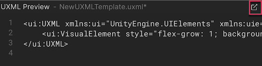 UXML 预览面板