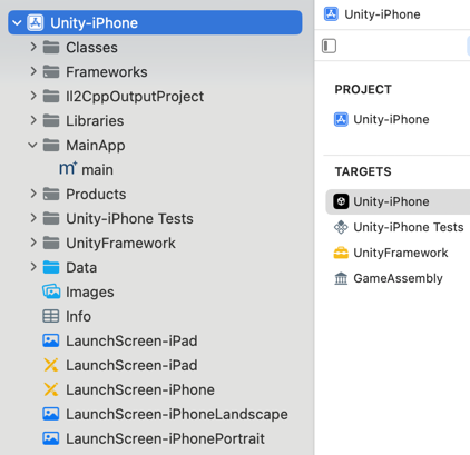 Unity iOS Xcode 项目结构