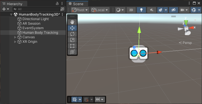 Unity 中的典型 AR 场景