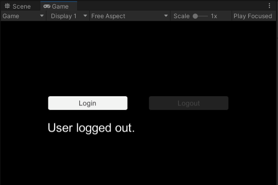 User is logged out