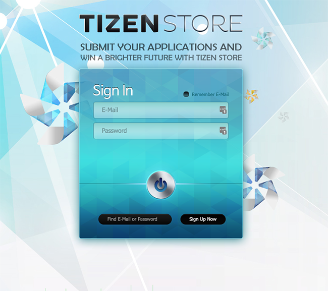 Ingreso a la tienda Tizen