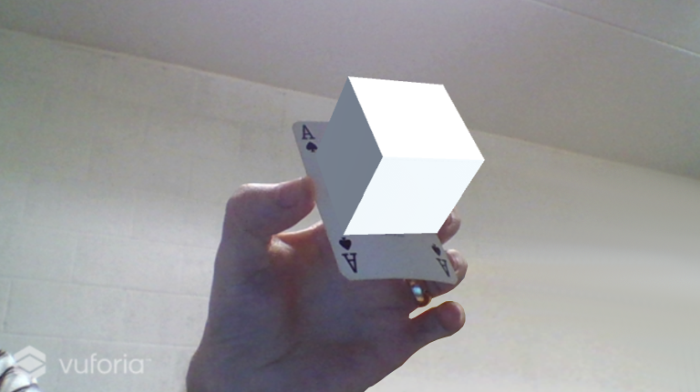 Vista del juego que muestra el cubo que se muestra en la imagen de la pista