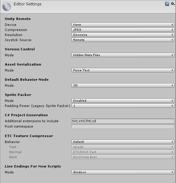 Edit setting. Юнити settings. Настройки Unity. Юнити Project settings. Editor settings Inspector Unity.