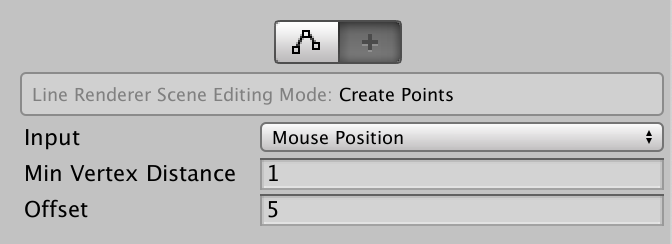 Line Renderer in Create Points Scene Editing Mode