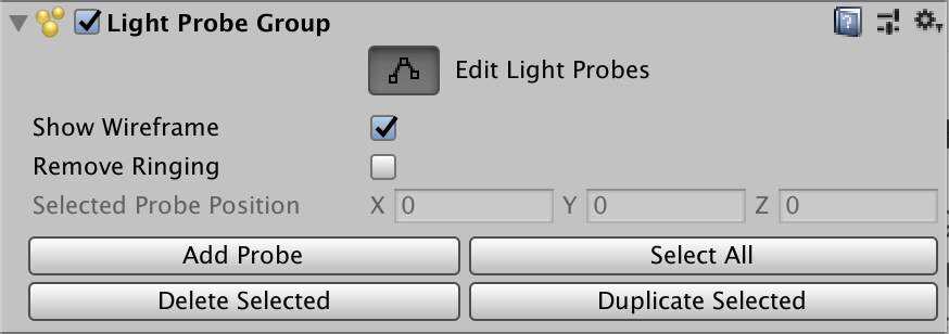 Light Probe Groups - Unity Manual