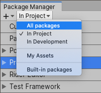 Change the scope to All packages