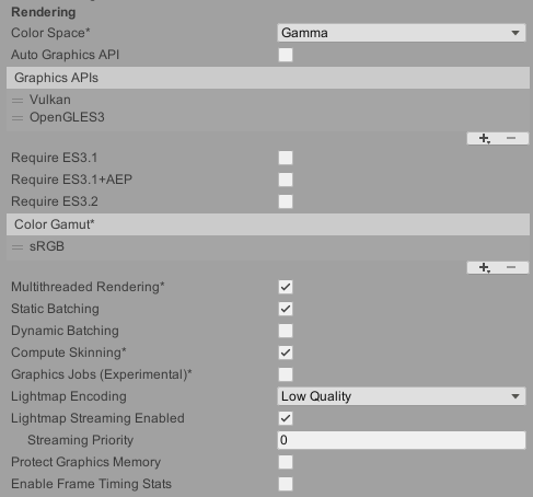 Android Player Settings Unity Manual