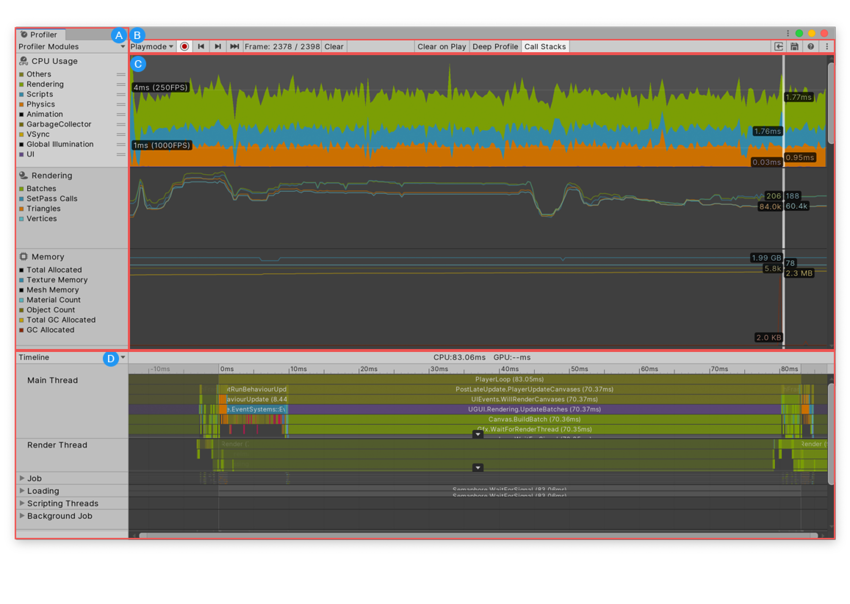 Getting Started With The Profiler Window Unity Manual