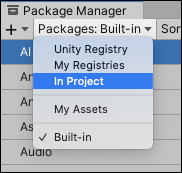 Switch the context to In Project