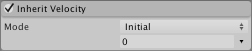Módulo Inherit Velocity