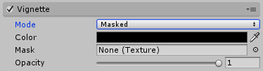 UI for Vignette when Masked is selected