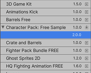 Available Asset packages