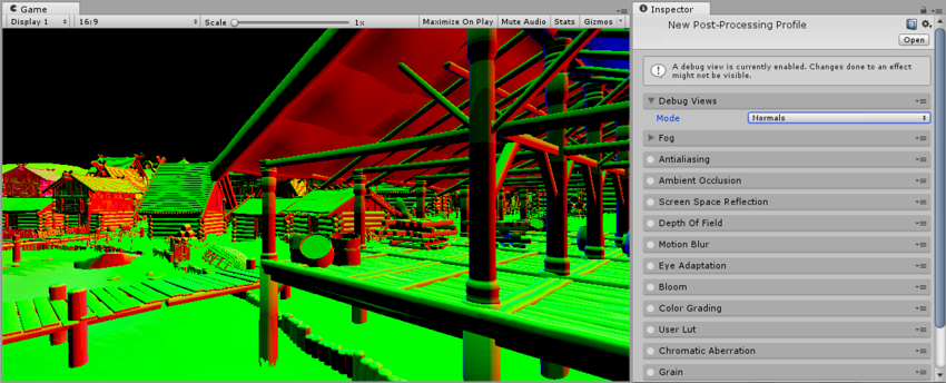 フォワードレンダリングパスの Normals の Debug View