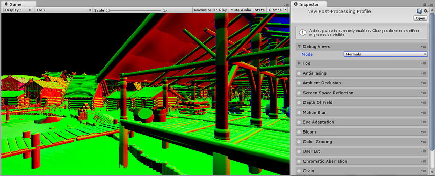 フォワードレンダリングパスの Normals の Debug View