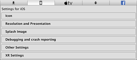Ios プラットフォームの Player 設定 Unity マニュアル