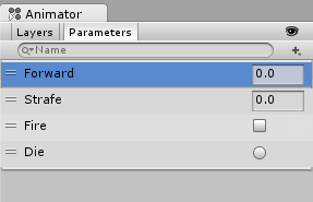 アニメーションパラメーター Unity マニュアル