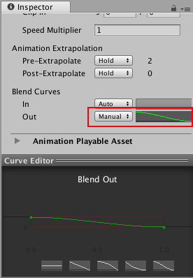 Manual を選択し、プレビューをクリックすると、Curve Editor が開きます