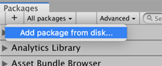 Add package from disk ボタン