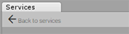 サービスウィンドウのバックボタン