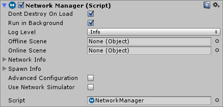 Networkmanager の使用 Unity マニュアル