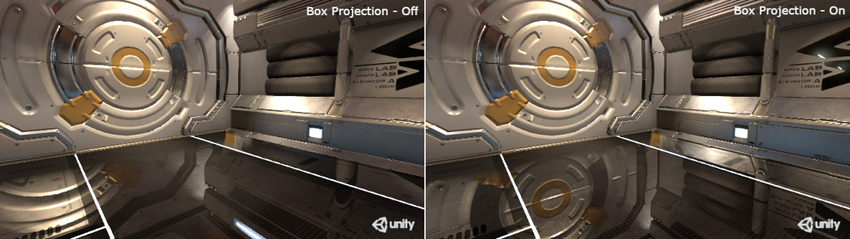 視差の問題は Box Projection を使って修正できます