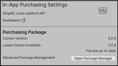 Managing the IAP package version.