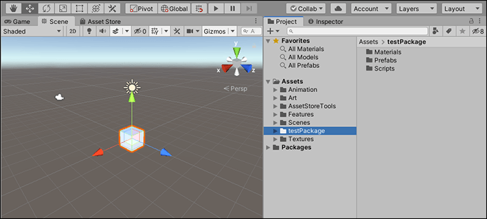 Unity プロジェクト - 最上位フォルダー内にアセット