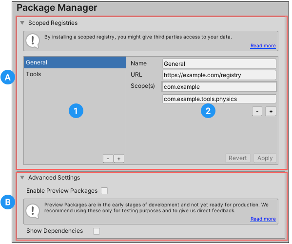 Package Manager の設定